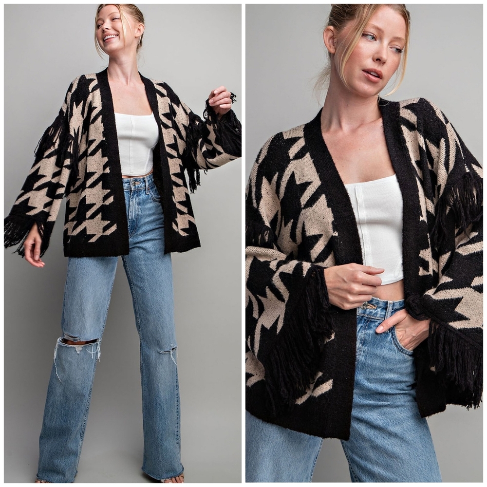 ee:some Boho Cozy Chic Oversized Fringe Cardigan - Picture 10 of 10